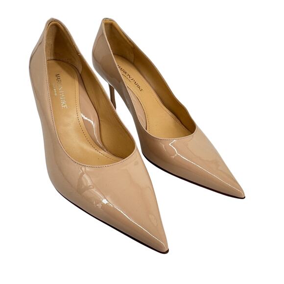Marion Parke Classic Pump‎ 70 Powder Patent Nude Pointed Pump EU 38 - Picture 3 of 15
